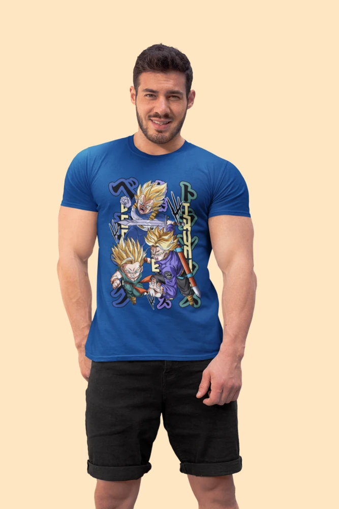 Vegeta, future Trunks y Trunks
