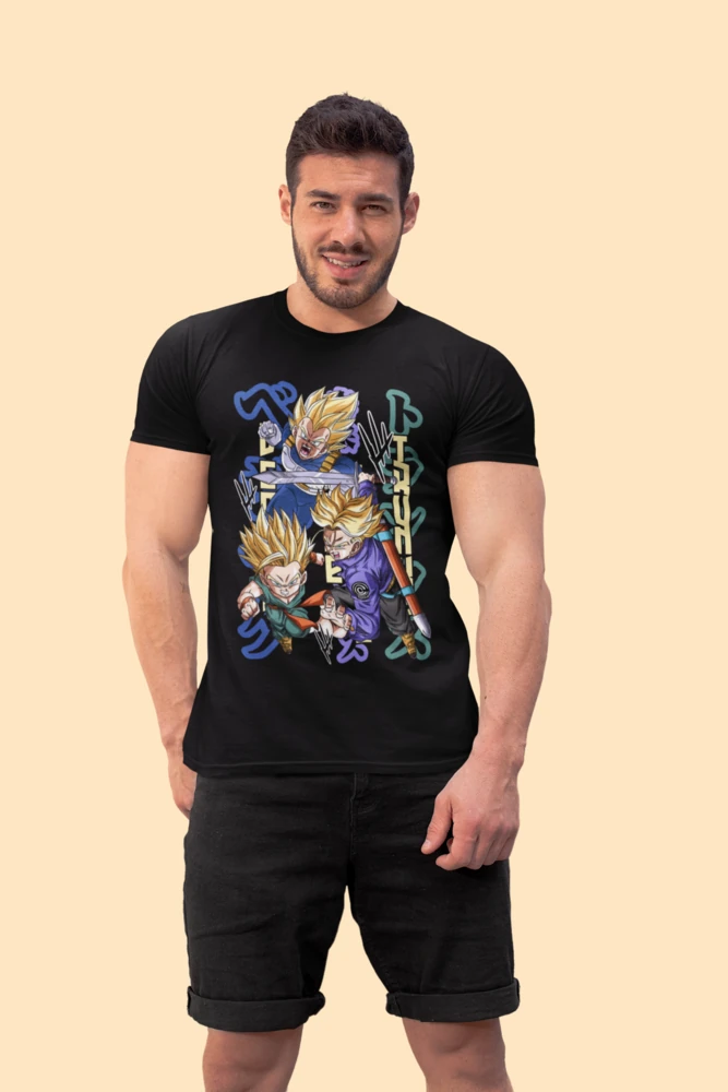 Vegeta, future Trunks y Trunks